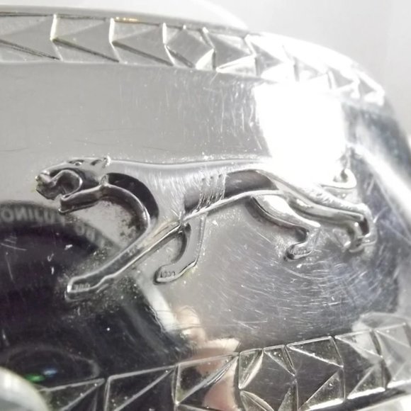 Shiny Chrome Silver-Tone Jaguar Belt Buckle - Picture 4 of 10